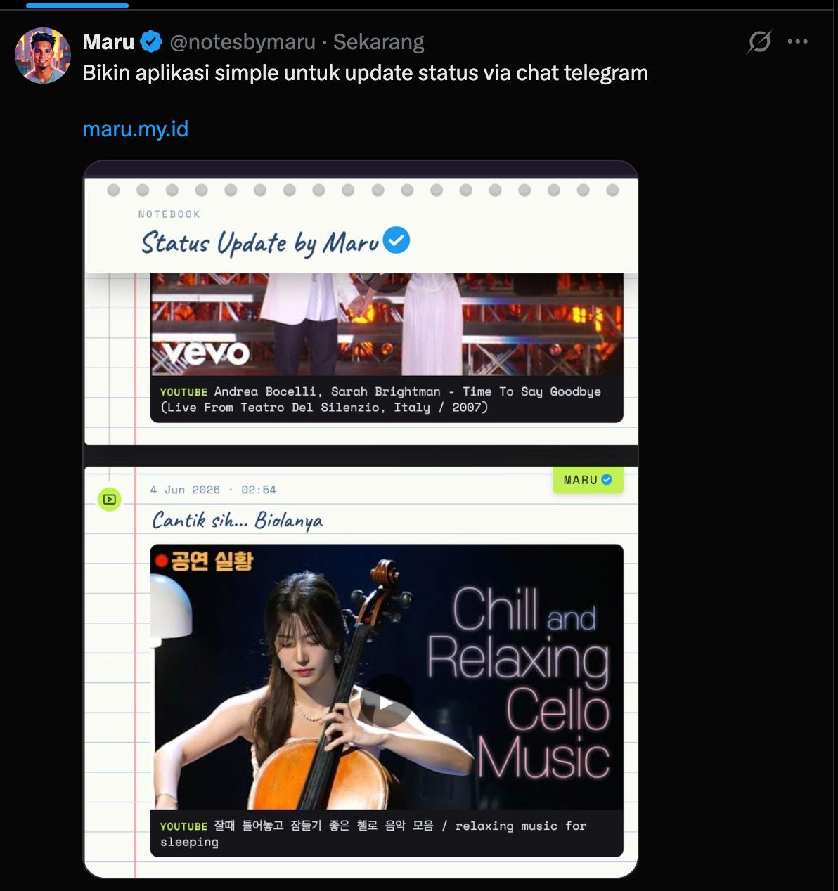 Posting ke Threads ama X

https://www.threads.com/@notesbymaru/post/DZKxmKgmpwm

